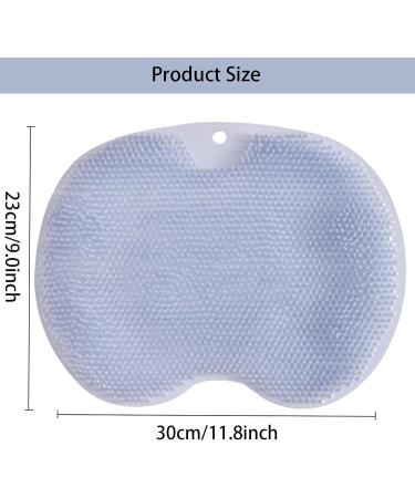 Slip-Proof Silicone Massage Pad & Foot Brush | Non-Slip Shower Massager Scrubber with Suction Cups (Blue) | International Shipping Available - Buy Online on GoSupps.com