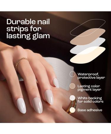 Gya Labs Nail Stickers - Long Lasting Semi-Cured Gel Nail Strips for Women (20 Pcs) - Nail Art Kit with Stick on Nails - Gradient Design - Buy Online on GoSupps.com