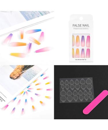 Sethexy Shiny Ballerina Long False Nails - 20 Colorful Acrylic Nail Tips for Women & Girls | International Shipping - Buy Online on GoSupps.com