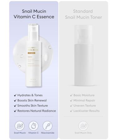 MISSHA Cell Renew Snail Mucin Vitamin C Essence Serum - 3.38 Fl oz | Hydrating Korean Skincare for Glass Skin Improve Texture & Complexion - Buy Online on GoSupps.com
