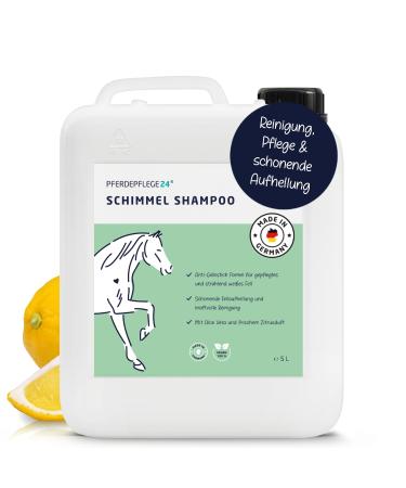 Horse care24 mold shampoo horses 5l - gentle cleaning that makes discoloration disappear - anti yellow tinge horse shampoo for gentle fur lights intensive cleaning & care 5000ml