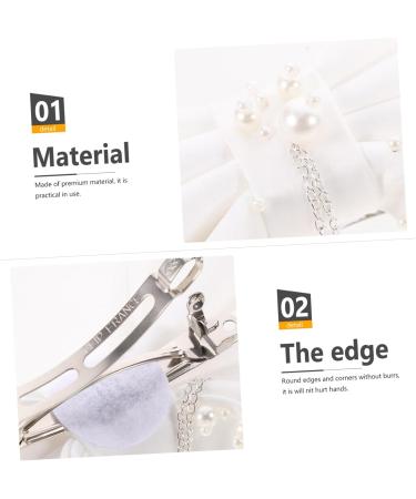 FRCOLOR Girl Hair Accessories Girls Hair Accessories Pearl Hair Clips Bridal Hair Accessories Fringe Trim Girl Bows Pearls Hair Bow Girls Hair Bows White Miss Metal Headgear Wedding - Buy Online on GoSupps.com