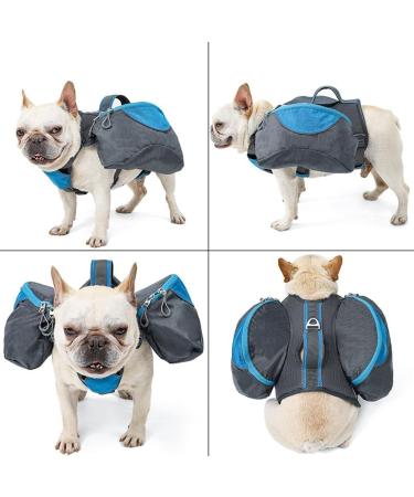 MiOYOOW Camping Dog Backpack Reflective Dog Harness Saddle Bag Multifunctional Breathable Dog Backpack with 2 Side Pockets for Hiking Camping for Small Medium Extra Large Dogs M orange - Buy Online on GoSupps.com
