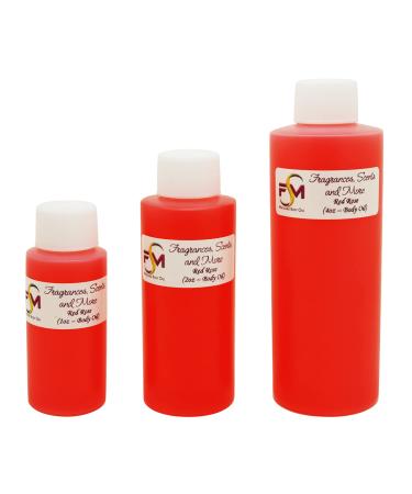 Red Rose Fragrance Oil - 3 Bottles 0.17 Fl Oz Glass Roll On (5ml) 0.17 Fl Oz (Pack of 3)
