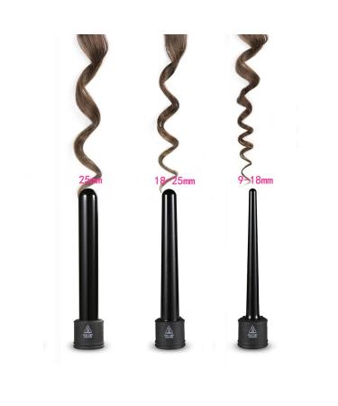 Zealite 3 in 1 Curling Iron Set - Interchangeable Ceramic Barrels Heat Resistant Glove Included | International Shipping - Buy Online on GoSupps.com