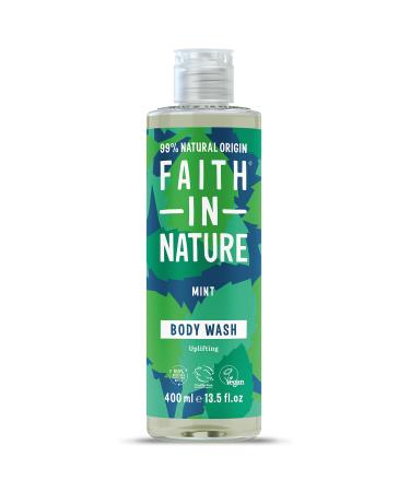 Faith In Nature Natural Mint Body Wash Uplifting Vegan & Cruelty Free No SLS or Parabens 400m Mint 400 ml (Pack of 1)