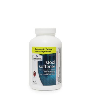 Members Mark Stool Softener Docusate Sodium 100mg (600 ct.) (Bottle version may vary)