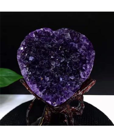 900g Natural Heart Shape Uruguay Amethyst Cluster Quartz Crystal Specimen s