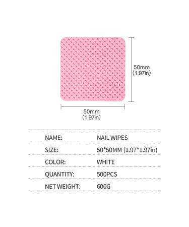BLUERISE 1000Pcs Pink Nail Polish Remover Pads - Lint Free Nail Wipes for Eyelash Extension Glue Cleaning - Soft & Absorbable - 1000 Count - Buy Online on GoSupps.com