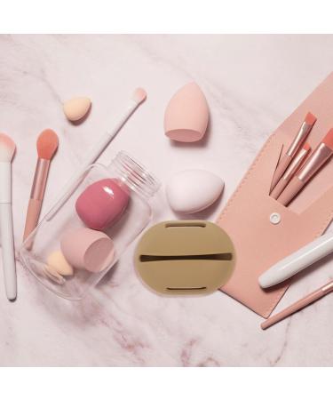 HEMOTON 1set Powder Puff Storage Box Handbags The Tote Bag Makeup Sponge Silicone Carrying Holder Make up Bag Face Makeup Brushes Powder Puff Container Storage Containers Khaki - Buy Online on GoSupps.com