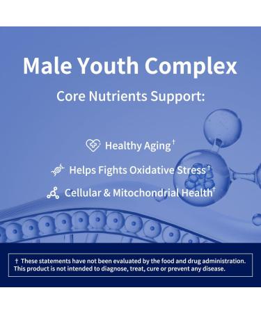joyable by VitaSol Wellness - Male Youth Complex Cellular Energy & Healthy Aging Support Supplement with NR, PQQ & Ergothioneine | 60 Capsules - Buy Online on GoSupps.com
