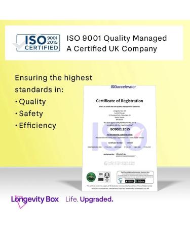  Longevity Box Fisetine 100mg 60 capsules high-dose anti-aging antioxidant 98% pure third-party tested vegan - Buy Online on GoSupps.com