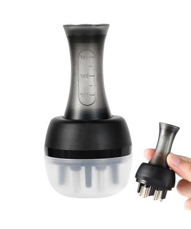 Applicateur de cuir chevelu applicateur d'huile capillaire Applicateur d'huile pour cuir chevelu - Applicateur de liquide confortable pour cuir chevelu applicateur d'huile de massage pour cuir cheve Noir