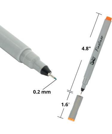Mr. Pen Fineliner Pens 0.2mm - 6 Pack Ultra Fine Point, No Bleed, Assorted Colors - Ideal for Bible Study, Art, Drawing, Sketching - Liner Pens for Precision Drawing - Buy Online on GoSupps.com
