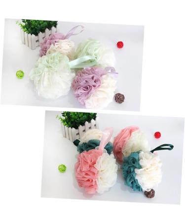 FRCOLOR 2pcs Exfoliating Mesh Bath Sponge Balls - Soft Loofah Pouf for Shower & Bath | Two-Color H301 | Ideal for Deep Cleansing & Skin Care - Buy Online on GoSupps.com