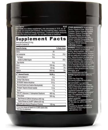 Beyond Raw LIT AF Pre-Workout Powder | Clinical Strength Formula with Caffeine, L-Citrulline, and Nitrosigine | ICY Fireworks | 20 Servings - Buy Online on GoSupps.com