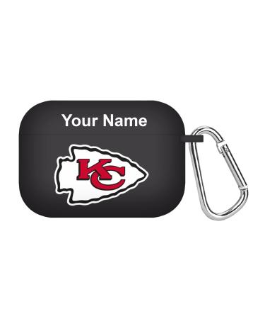 GAME TIME Kansas City Chiefs Custom Name HD Case Cover Compatible with Apple AirPods Pro (Black) Kansas City Chiefs Black