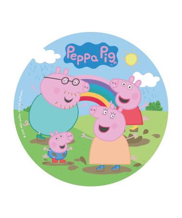 dekora Peppa Pig Wafer Disc for Cake Edible Cake Topper for Children's Birthday Cake Round 20 CM