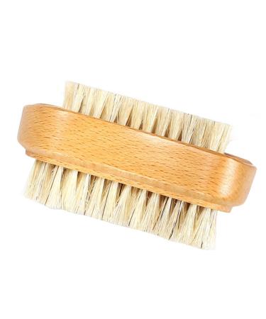 Wooden Nail Brushes Cleaning Bristle Nail Brushes Manicure Pedicure Nail Scrubber Double-sided for Fingernail Toenail nail brush