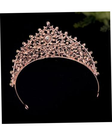 DRESSOOS Crown Headband Crown Bridal Crown Crowns for Women Rhinestone Headband Princess Crown Wedding Crown for Bride Bridal Hair Accessories Crown for Bride Wedding Zinc Alloy 17.00X17.00X9.00CM Golden - Buy Online on GoSupps.com
