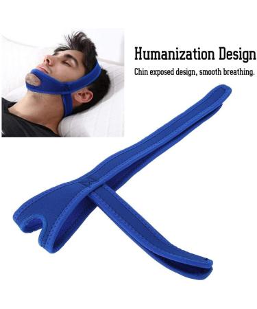 Anti Snoring Chin Strap - Soft Breathable Lightweight Device for Men and Women - Snore Reduction - Universal Fit (Blue) - Buy Online on GoSupps.com