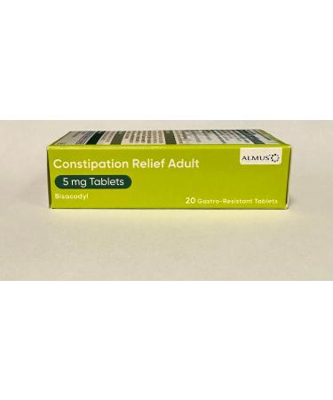 Almus Constipation Relief 5mg Bisacodyl Gastro-Resistant Tablets - Pack of 60 Tablets - Buy Online on GoSupps.com