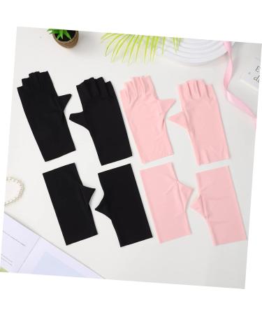 CAXUSD 4 Pairs Nail Gloves Gel Uv Gloves Outdoor Gloves Sun Gloves Gloves Nail Gel Nail Art Accessories Nail Art Gloves Fingerless Gloves Nylon Sun Protection Nail Lamp - Buy Online on GoSupps.com