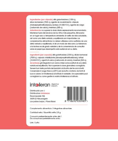 Intoleran Quatrase Forte (10.000) pack de test d'Enzymes Digestives - 6 capsules | M lange d'enzymes fortement dos pour les FODMAPs | Facilite la digestion du lactose et des glucides complexes* - Buy Online on GoSupps.com