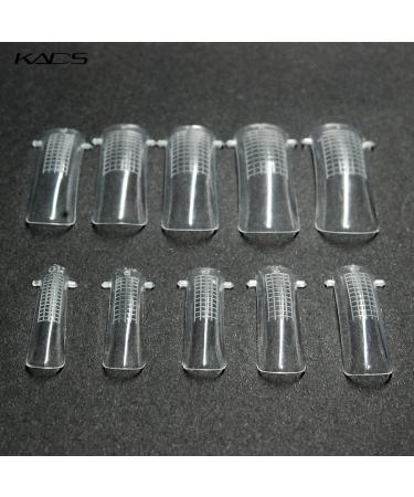 KADS 100pcs Clear Acrylic False Nails - 10 Sizes with Size Guide for Perfect Fit | International Shipping Available - Buy Online on GoSupps.com