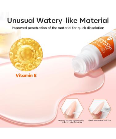 Modelones Nail Glue Remover Set for Press-On Nails | Non-Acetone Vitamin E Formula - 10ml - Buy Online on GoSupps.com