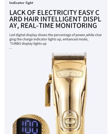 Premium Silver Hair Clippers for Men - Full Metal Electric Hair Clipper with LCD Digital Display - Buy Online on GoSupps.com