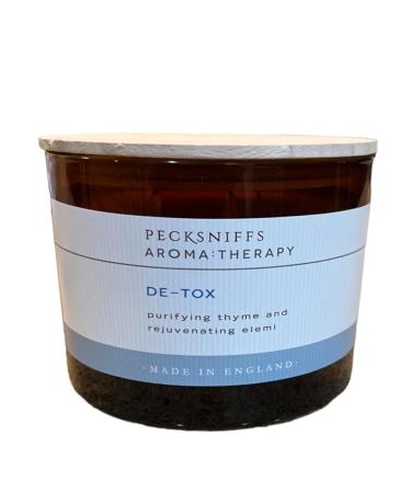Pecksniff's Aromatherapy De-Tox 3-Wick Candle | Elemi & Thyme with Spicy Pine Scent | 285g/10oz Long-Lasting Relaxation De-Tox 3w 285g/10.1oz