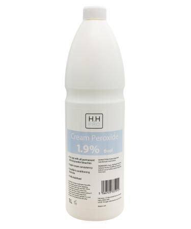 HH Pro Cream Hair Colour Tint Peroxide Pastel Developer 1.9% (6 volume) Litre 1000ml