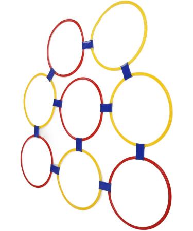 Sensory Training Hoops Hand Foot Coordination Balance Exercise Free Combination 10pcs Eco Friendly Hopscotch Hoop for Jumping Activities Dia 47cm / 18.5in - Buy Online on GoSupps.com
