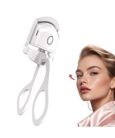 Heated Eyelash Curler Electric Heated Lash Curler Rechargeable Long-Lasting Natural with Sensing Heating Silicone Pad Portable Handheld Makeup Tools for Women