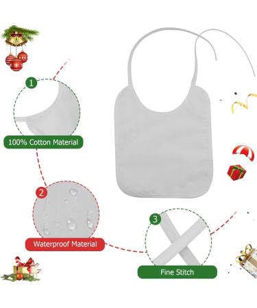 Aohcae 12-Piece Baby Shower Bib Set | Paintable Bibs Textile Pens & Stencils for Fun Baby Shower Games - Perfect for Girls - Buy Online on GoSupps.com