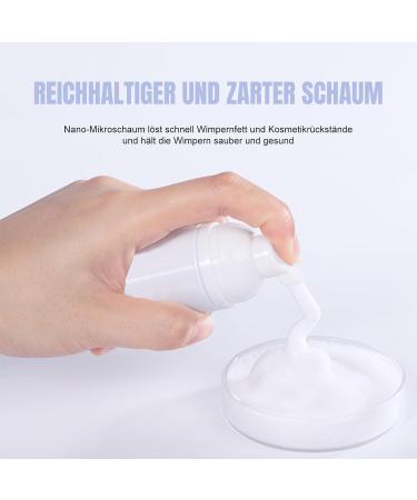 ARCHIDATE Eyelash shampoo deep cleansing eyelash cleaner with brush mild and safe eyelash shampoo for natural and extended eyelashes for use at home - Buy Online on GoSupps.com