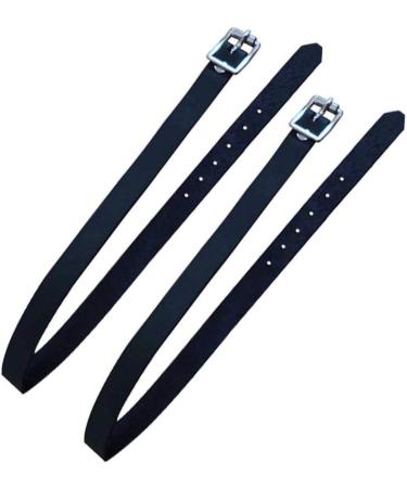 Kisbeibi Spur Strap 2 Pcs PU Leather Horse Riding Straps with Adjustable Buckle Riding Sports Accessories(Black) - Buy Online on GoSupps.com