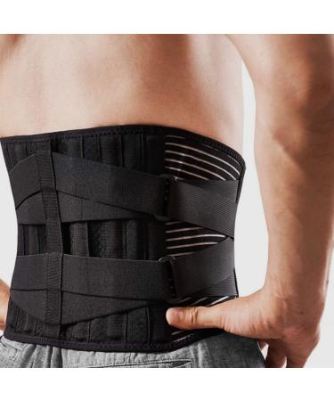Healeved Fitness Waist Belt - Lumbar Brace for Lower Back Pain Relief & Support | XL Men's Gym Back Support with Steel Plate - Buy Online on GoSupps.com