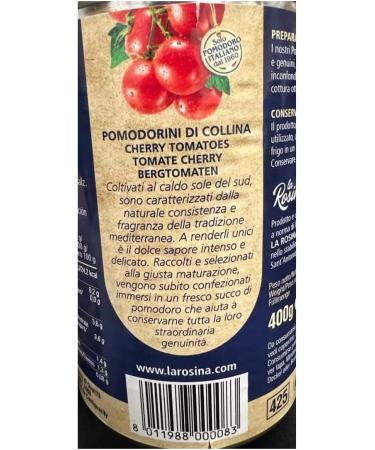 6 x Cherry Tomatoes La Rosina Pomodorini Ciliegini 100% Italian Tomatoes 400g Sauce - Buy Online on GoSupps.com