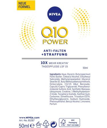 Nivea Q10 Power Anti-Wrinkle and Firming Cream - Buy Online on GoSupps.com