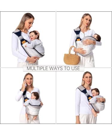 CUBY Portable Breathable Baby Carrier | Quick Dry 3D Mesh Fabric | Adjustable & Comfortable Shoulder Straps | For Newborn up to 24 Months | Easy Toddler Carrier | 45 lbs Capacity | Easy Blue - Buy Online on GoSupps.com