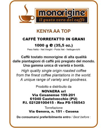 Arabica Coffee beans Kenya AA TOP - 1 Kg - Buy Online on GoSupps.com