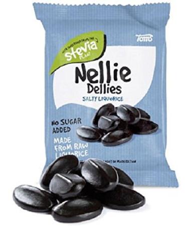 2 Bags X 90g of Toms Nellie Dellies Salty Liquorice - Sugar Free - Candy with Stevia (Denmark)