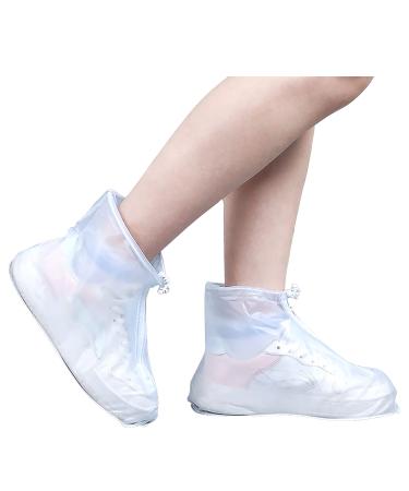 Rain Shoe Covers- Waterproof Sand Control Non-Slip Overshoes Covers Women Men Kids Outdoor Foldable Reusable PVC Rubber Sole Medium Top Shoe Covers X-Large