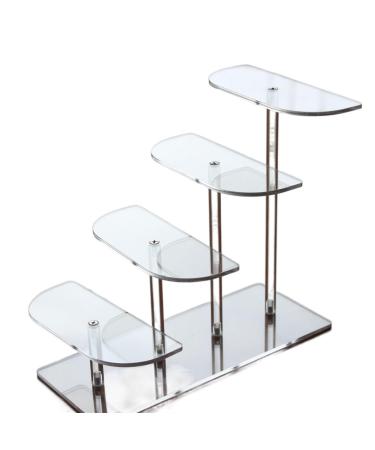 Glassen stands Transparent multi-layer glasses hand doll presentation stands made of acrylic for cosmetics small presentation stands bracelet display sunglasses rack (size: 4 floors)