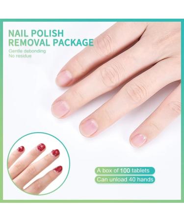 100PCS Acetone Nail Polish Remover Pads - Quick Individually Wrapped Wipes for Easy Polish Removal | International Shipping Available - Buy Online on GoSupps.com