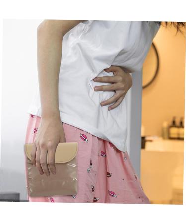 LALAFINA Mini Travel Organizer Bag for Makeup and Toiletries - Beige 13X13X2CM - Buy Online on GoSupps.com