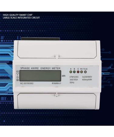 Electric Power Meter 5-100A Energy Consumption Digital Electric Power Meter 3 Phase KWh Meter with LCD Energy Meter Power Digital Watt-Hour Meter - Buy Online on GoSupps.com
