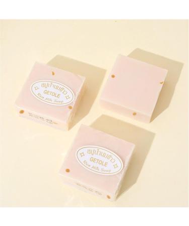 6 Natural Rice Milk Soaps Thai Handmade Rice Soap Whitening Rice Soap with Rice Extract Deep Cleansing and Moisturizing Soap for Skin Whitening - Buy Online on GoSupps.com